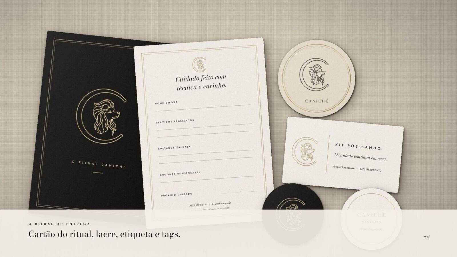 Kit do ritual: cartão, lacre, etiqueta e tags