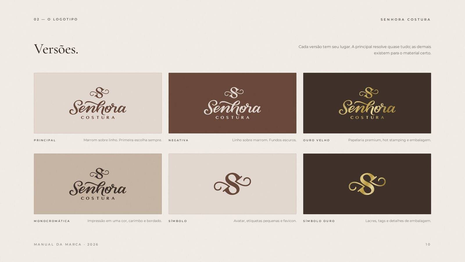 Versões do logotipo