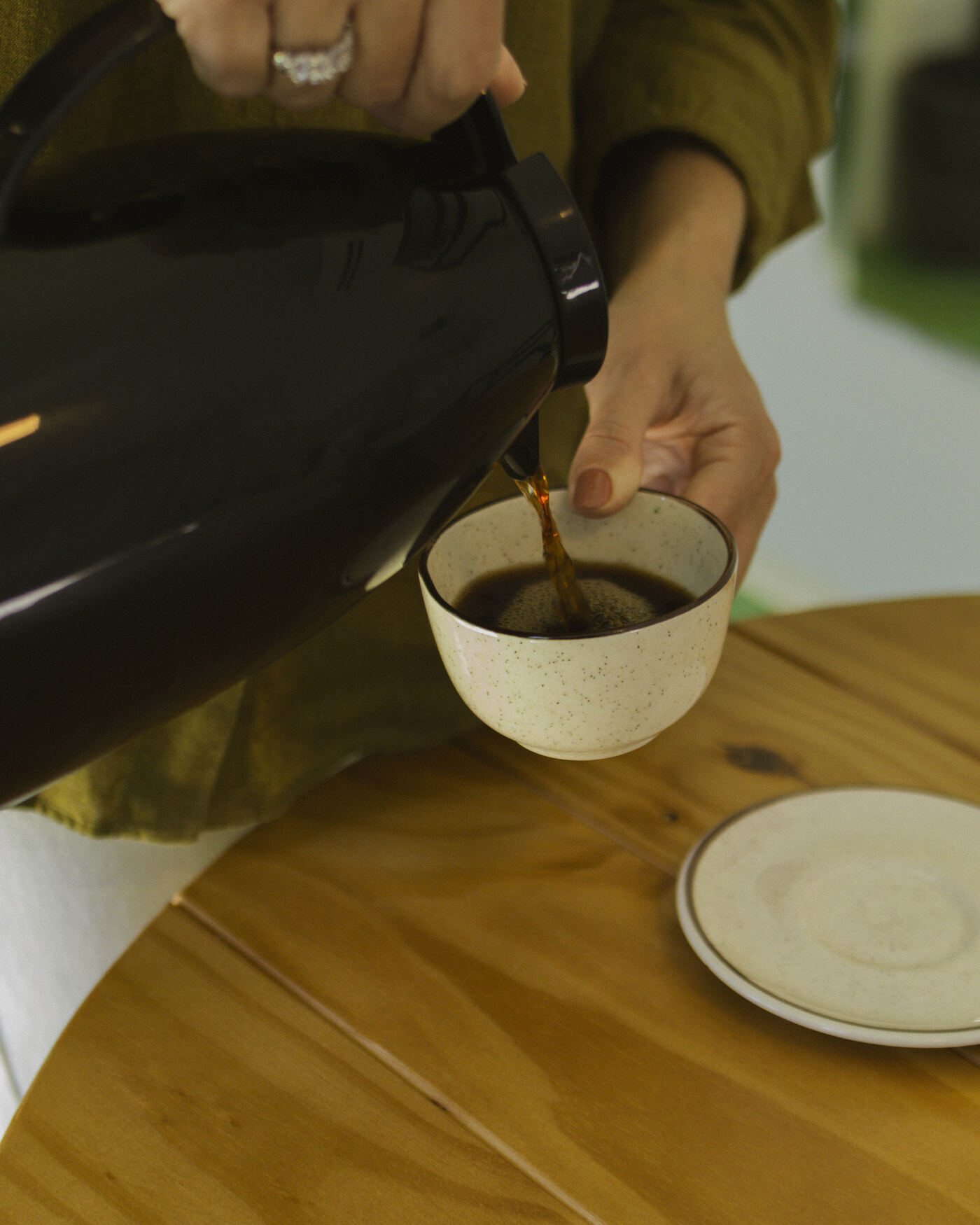 Café sendo servido